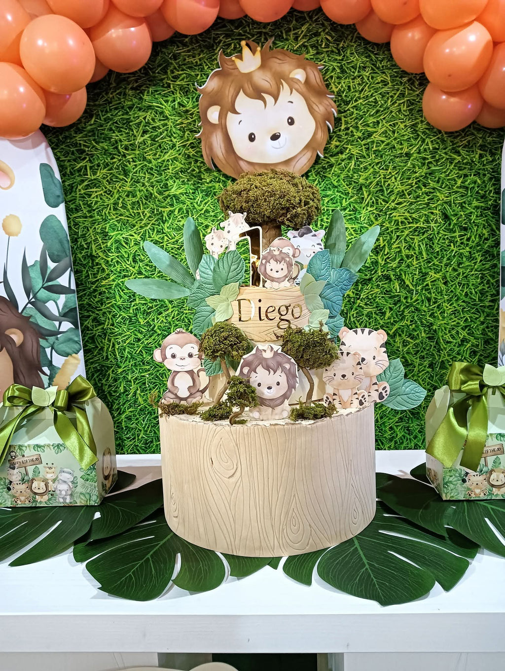 Torta animali della giungla