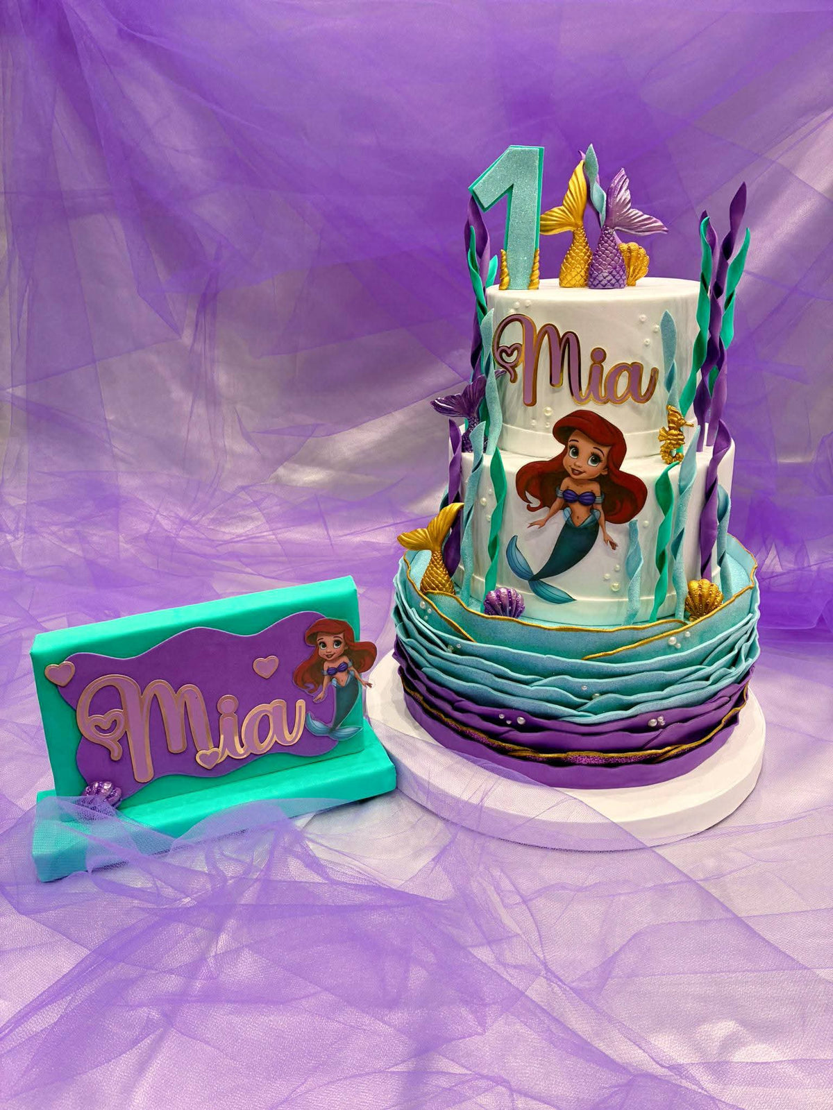 Torta scenografica sirenetta🧜🏻‍♀️