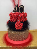 Torta scenografica con rose rosse